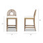Tabouret de comptoir tapissier en bois et ivoire de 27 po Leon, ensemble de 2, blanc ivoire Boucle