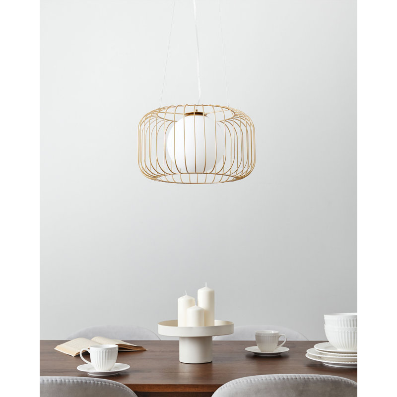 BAIROA 1 - Light Gold Caged Pendant