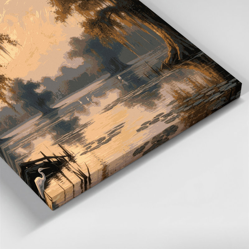 USA State Louisiana Black Canvas Wall Art, 8" H x 8" W