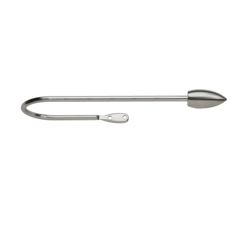 Curtain Holdback, 0.28cm H x 28cm W x 10.7cm D, Chrome
