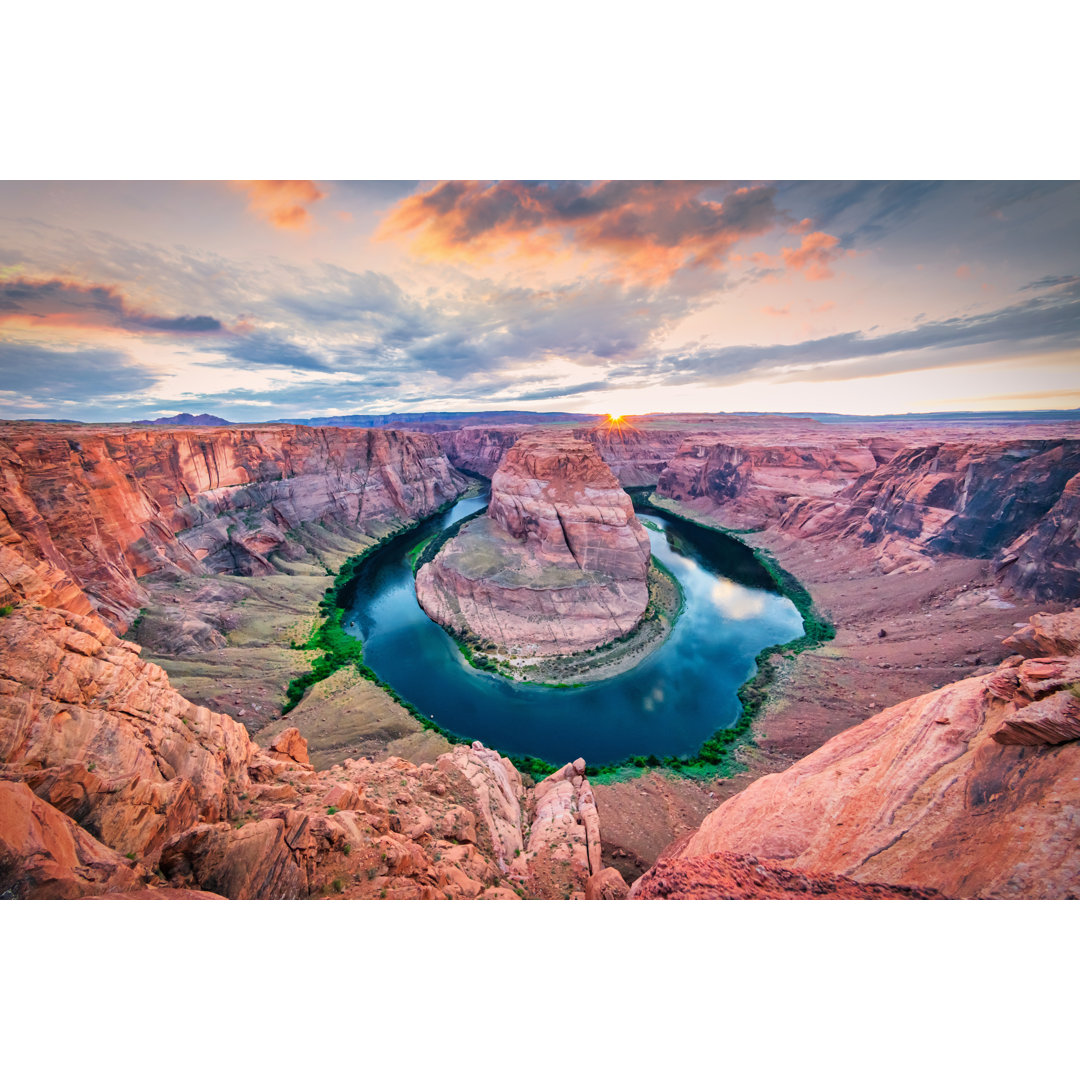 Sonnenuntergang am Fluss Arizona von Mlenny - Kunstdrucke ohne Rahmen auf Leinwand