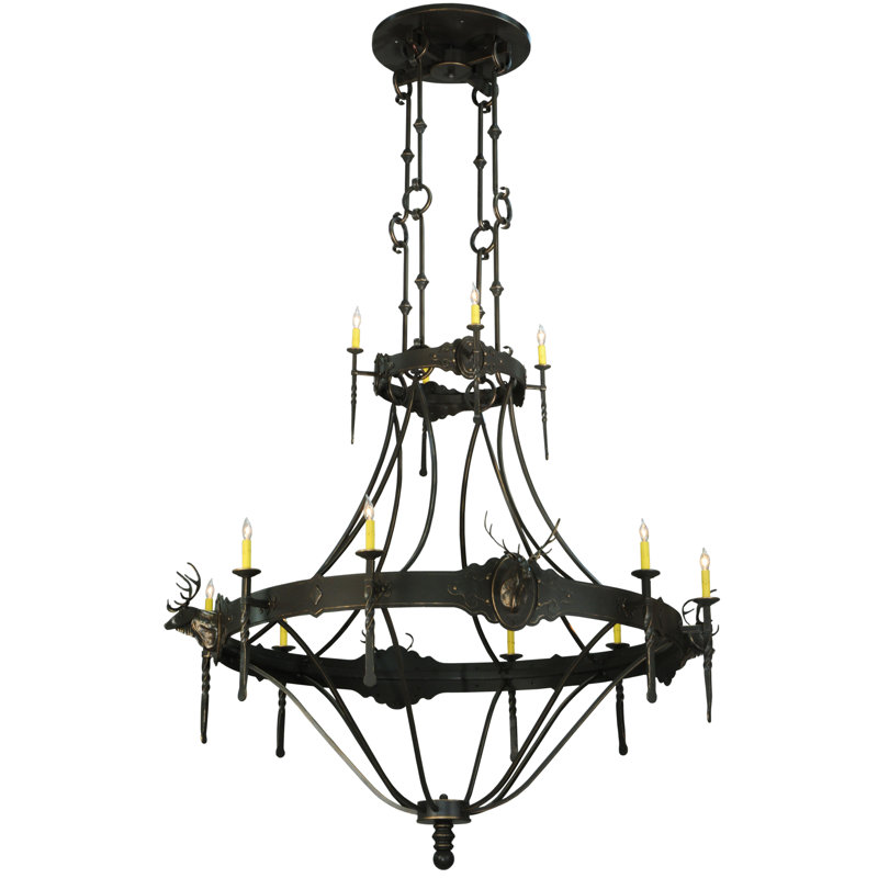 Rustic Lodge 12 - Light Chandelier