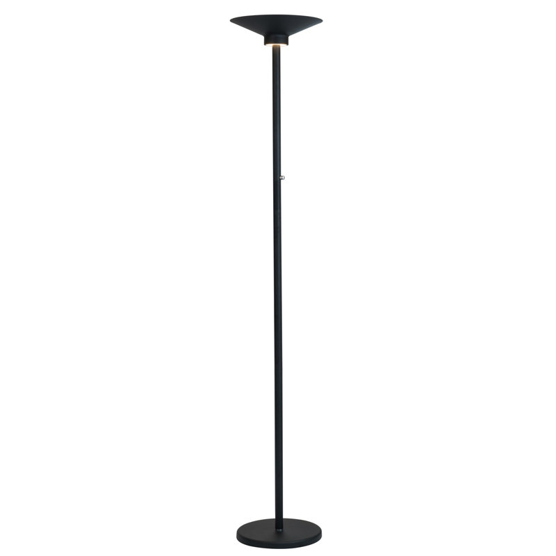 Barrows 72'' LED Torchiere Floor Lamp, Black