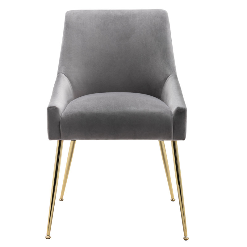 Koblas Velvet Accent Chair, Gray Velvet