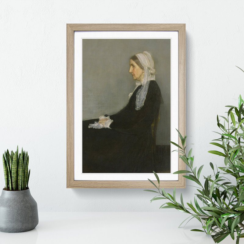 Artists Mother Vol.2 by James Mcneill Whistler - Picture Frame Painting, Oak Framed, 36cm H x 27cm W x 2cm D