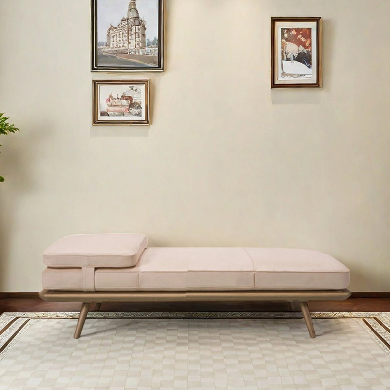 Solid wood bench seating area sofa cushion, 17.72" H x 55.12" W x 21.65" D