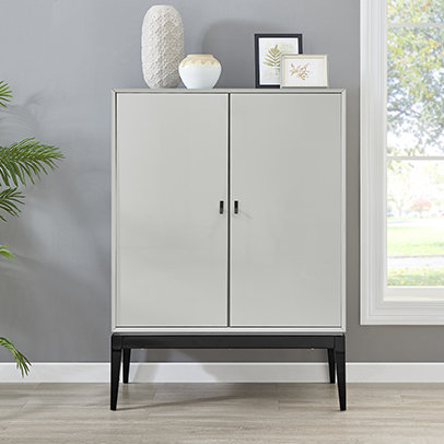 Rozele Accent Cabinet, Cool Grey