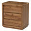 Table de bout rectangulaire en bois massif de 23,62 po avec 3 tiroirs de rangement pour le salon-122040349