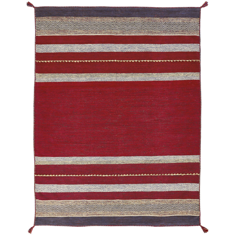 Aalyan Cotton Striped Indoor Rug, Rectangle 3'6" x 5'6"