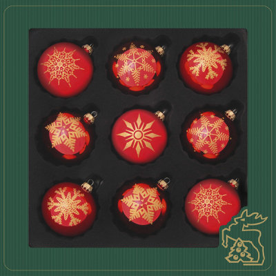 9-tlg. Weihnachtsbaumkugel-Set
