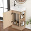 Meuble-lavabo 18,6 po avec lavabo, tablette à deux niveaux et orientation réglable pour un rangement efficace et durable