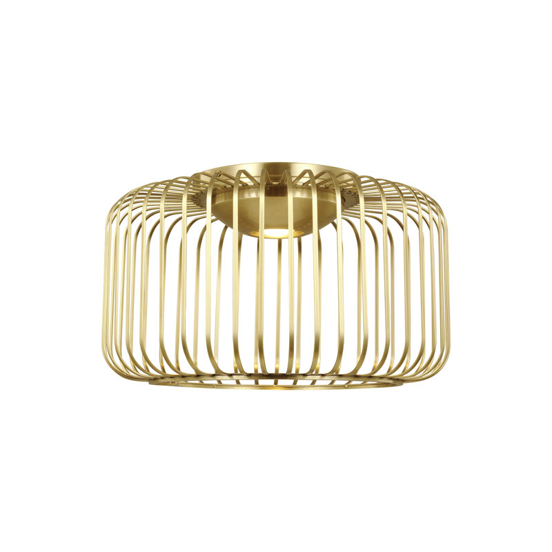 Kai 1 - Light LED Flush Mount, Plated Brass