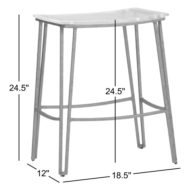 Pierce 24.5" Counter Height Stool - Gold, Antique Gold