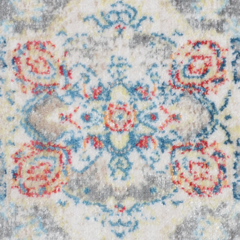 Crayton Machine Made Polyester Area Rugs - Multicolor, Oriental Design, Low Pile Machine Made Area Rugs for Living Room, Bed Room