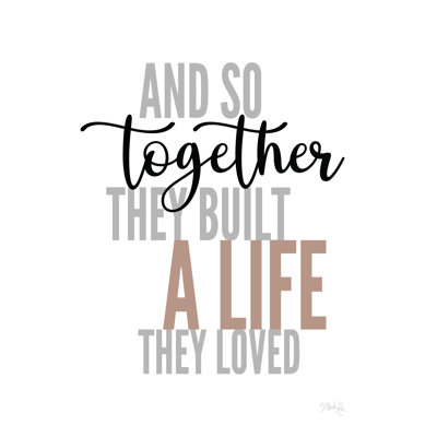 " A Life They Loved " Textual Art Print