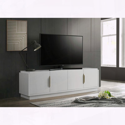 Meuble télé Carrington de 70 po de large à 4 portes avec tablette réglable Carrington