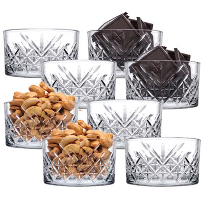 Pasabahce Glass Stainless Steel Salad Bowl