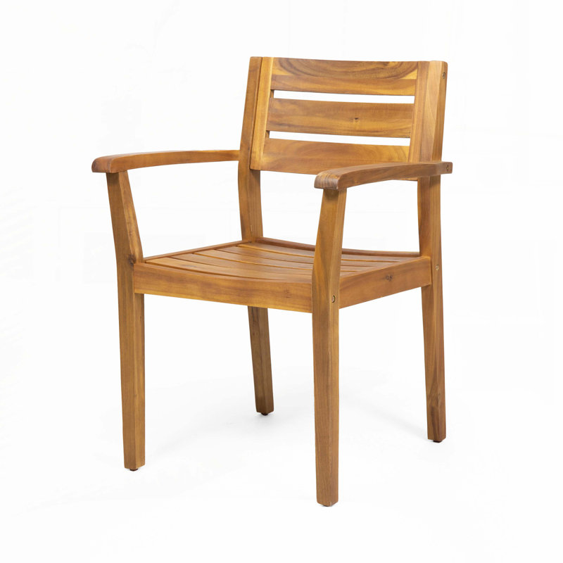 Fauteuil d'extérieur en bois d'acacia pour la cour, la piscine et le jardin, Teck