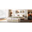 Lit simple blanc avec formats de rangement saisissants - 2 casiers, tiroir, support de tête de lit-279392658