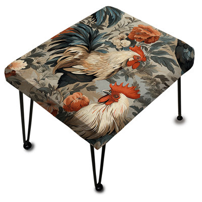 Muniz - Repose-pieds rectangulaire imprimé animal