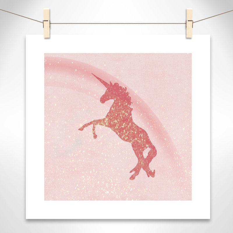 Paillettes licorne 2, H 20" x l 20" x P 1", Papier