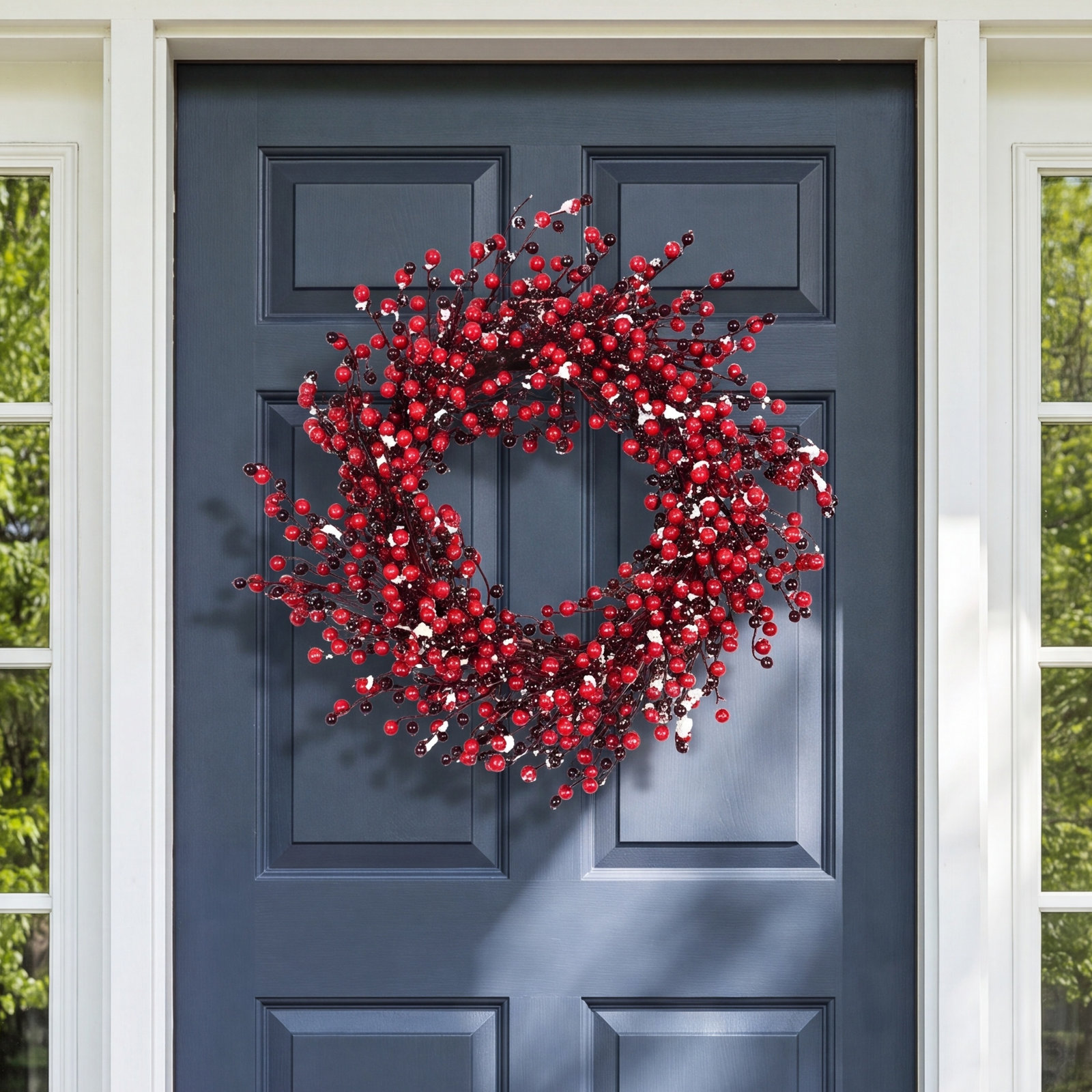 Handcrafted Christmas Wreath, 24" H x 24" W x 5" D