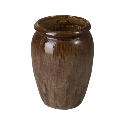 Ceramic Round Planter with Drainage Hole