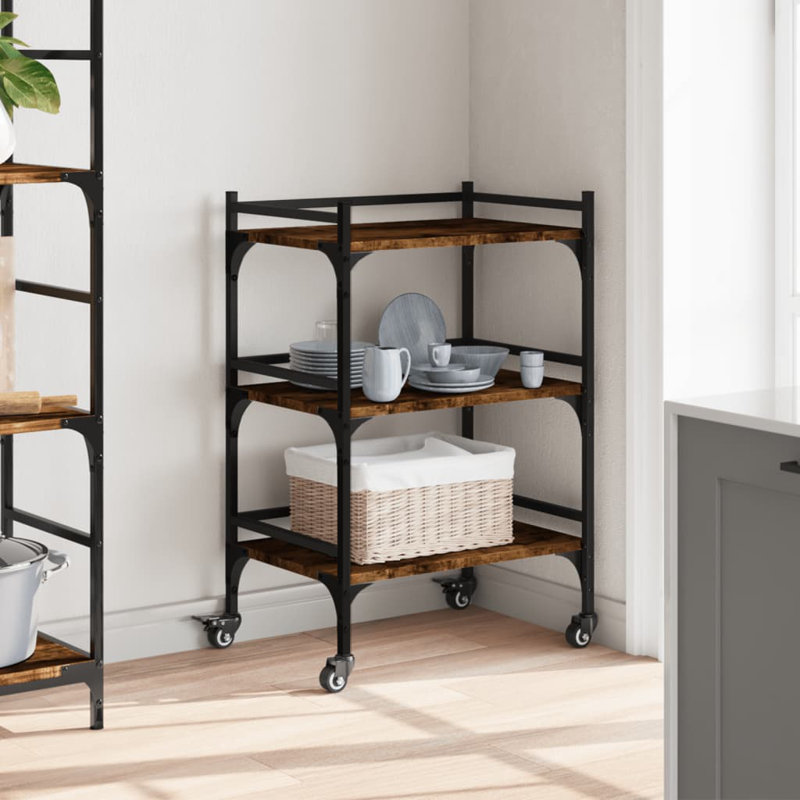 Bar Cart, Black Oak