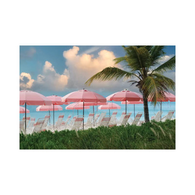 Beacgh Umbrellas by Dennis Frates - Wrapped Canvas Gallery-Wrapped Canvas Giclée
