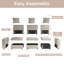 4 Seater Beige Modular Sofa with Storage