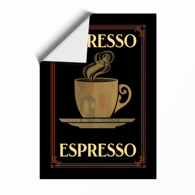 Espresso In Gold Art Deco - Print