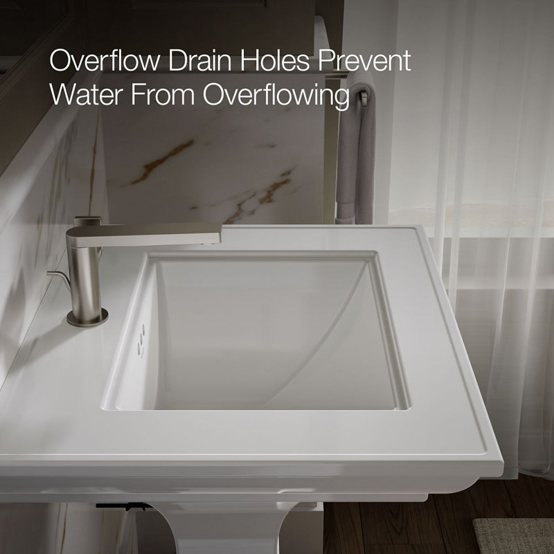 Memoirs® Stately 24" Console Bathroom Sink with Overflow, Single, White