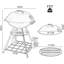 WOLTU 33cm W Kettle Charcoal Grill