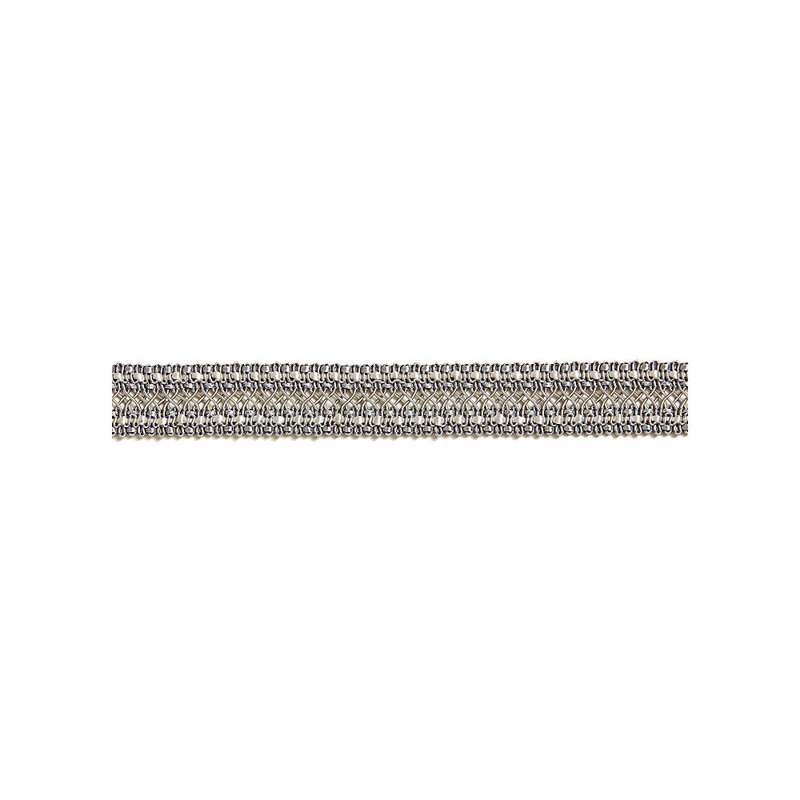 Tissu moderne tressé Selena, Zinc