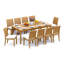 8 Seats 9 Pcs Grade-A Teak Wood Dining Set: 83" Rectangle Table And 8 Lagos Armless Chairs #11LG1800-1481744228