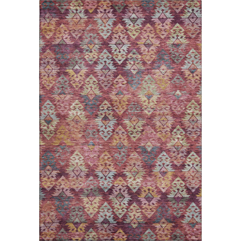 Premium Machine Washable Marasco AMF1637 Diamonds Rug, Rectangle 3' x 5'