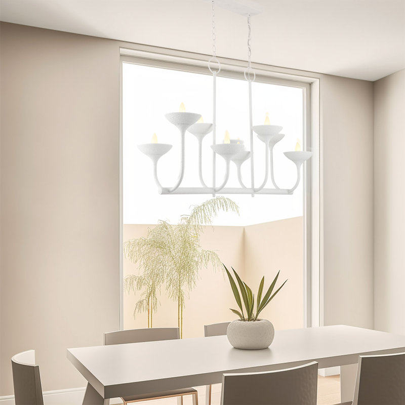 Luminaire suspendu pour îlot de cuisine 8 lumières Detricia