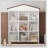 House-shaped Storage Rack with Nine Storage Compartments, Three-layer Storage Shelf with Colorblock Design-1732282329