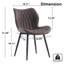 Chaise d'appoint rembourrée en similicuir avec structure en métal-1546850815