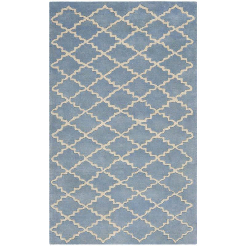 Carolene Hand Tufted Wool Geometric Rug, Rectangle 5' x 8'