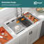 Évier de cuisine à montage sur plan en acier inoxydable 33 po avec trou pour robinet Lofeyo 23 po x 22 po x 10 po, installation par le dessus