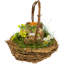 Bunny In Woven Basket Easter Decoration - 6.5"