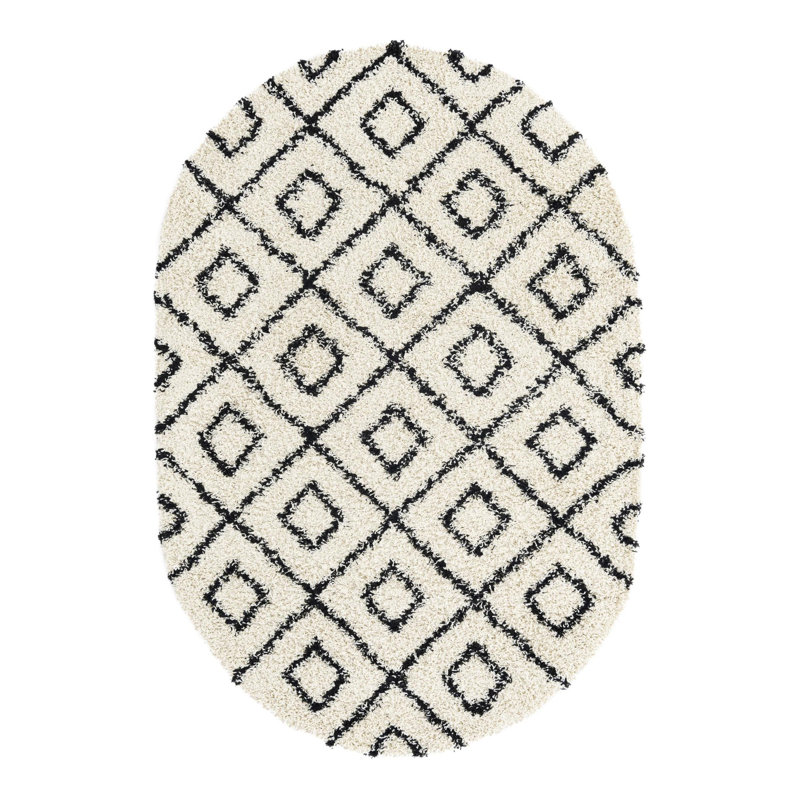 Attore Geometric Indoor Rug, Oval 5'3" x 8'