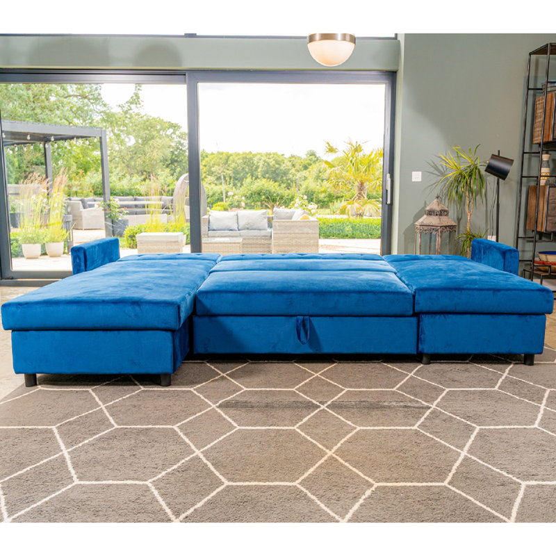 Shawny 6 Seater Sofa Bed, Blue