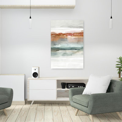 «Cinnabar Sundown Contemporary Beach», art mural