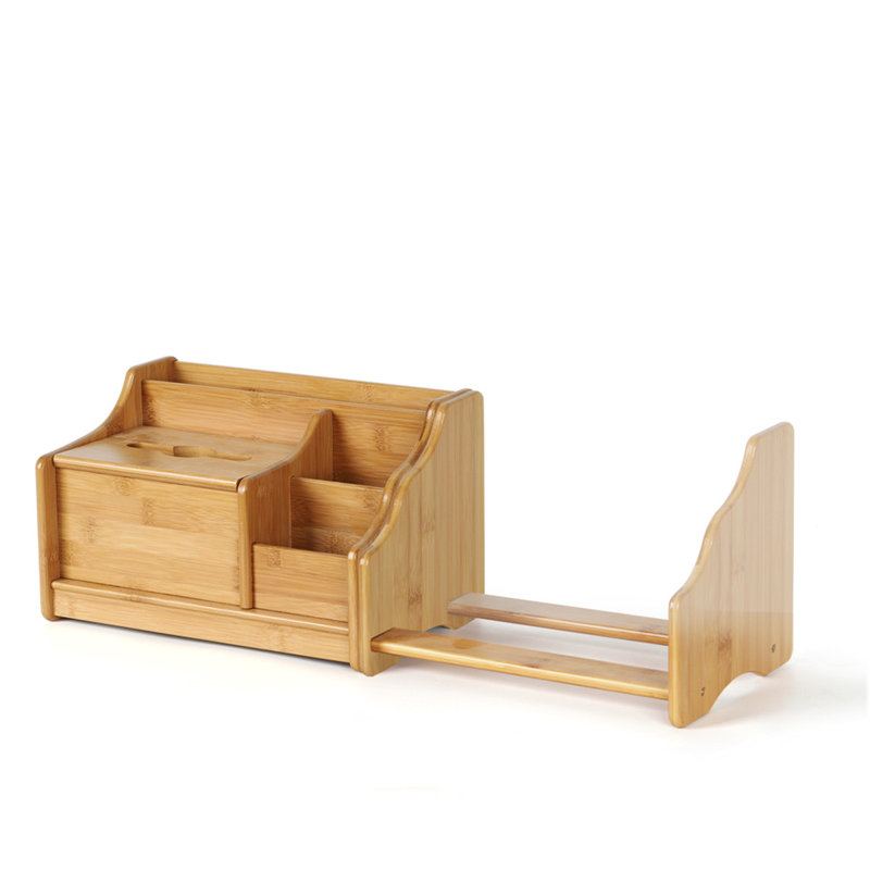 Solid + Manufactured Wood Desk Organizer