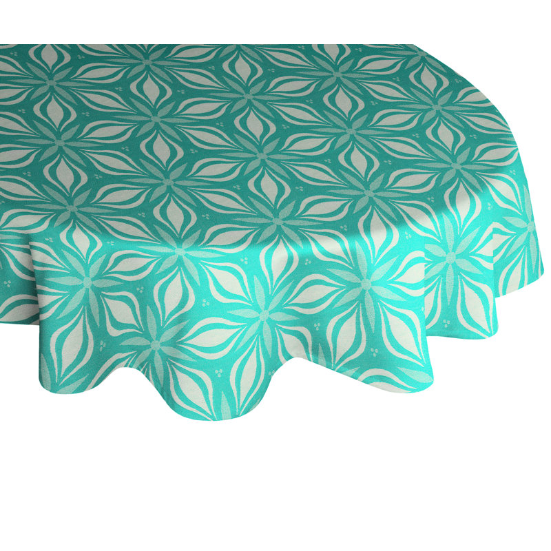 Comfrey Tablecloth, Petrol, 145cm W x 220cm L