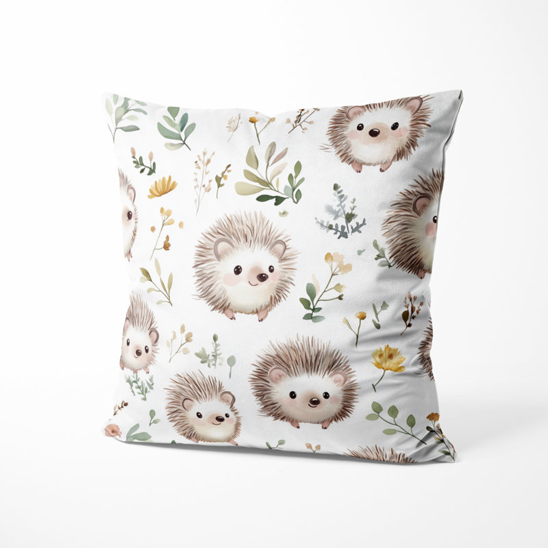Coussin Country Farmhouse - Coussin imprimé petit hérisson, H 18 po x l 18 po