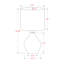 Lampe de table safran standard en résine brun et abat-jour en lin, H 16,04 po x l 9,2 po x P 9,2 po