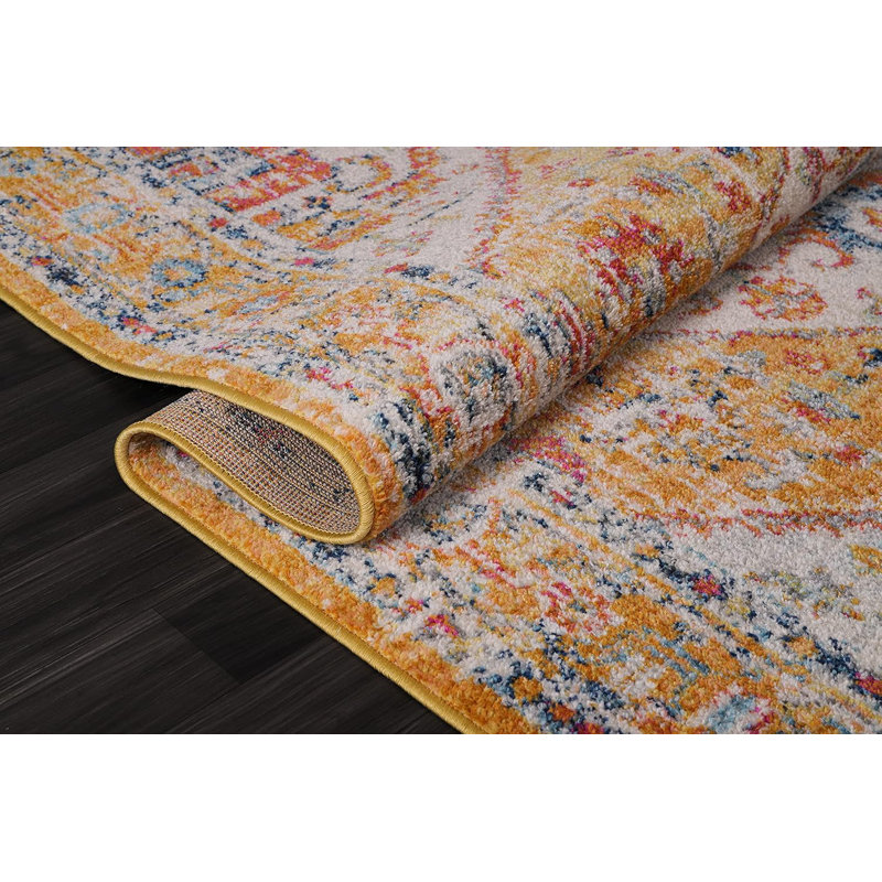 Soft Medium Pile Area Rugs Living Room Carpet Pad Oriental Vintage Rug Non Slip Entryway Rug 7656, Rectangle 80 x 150 cm